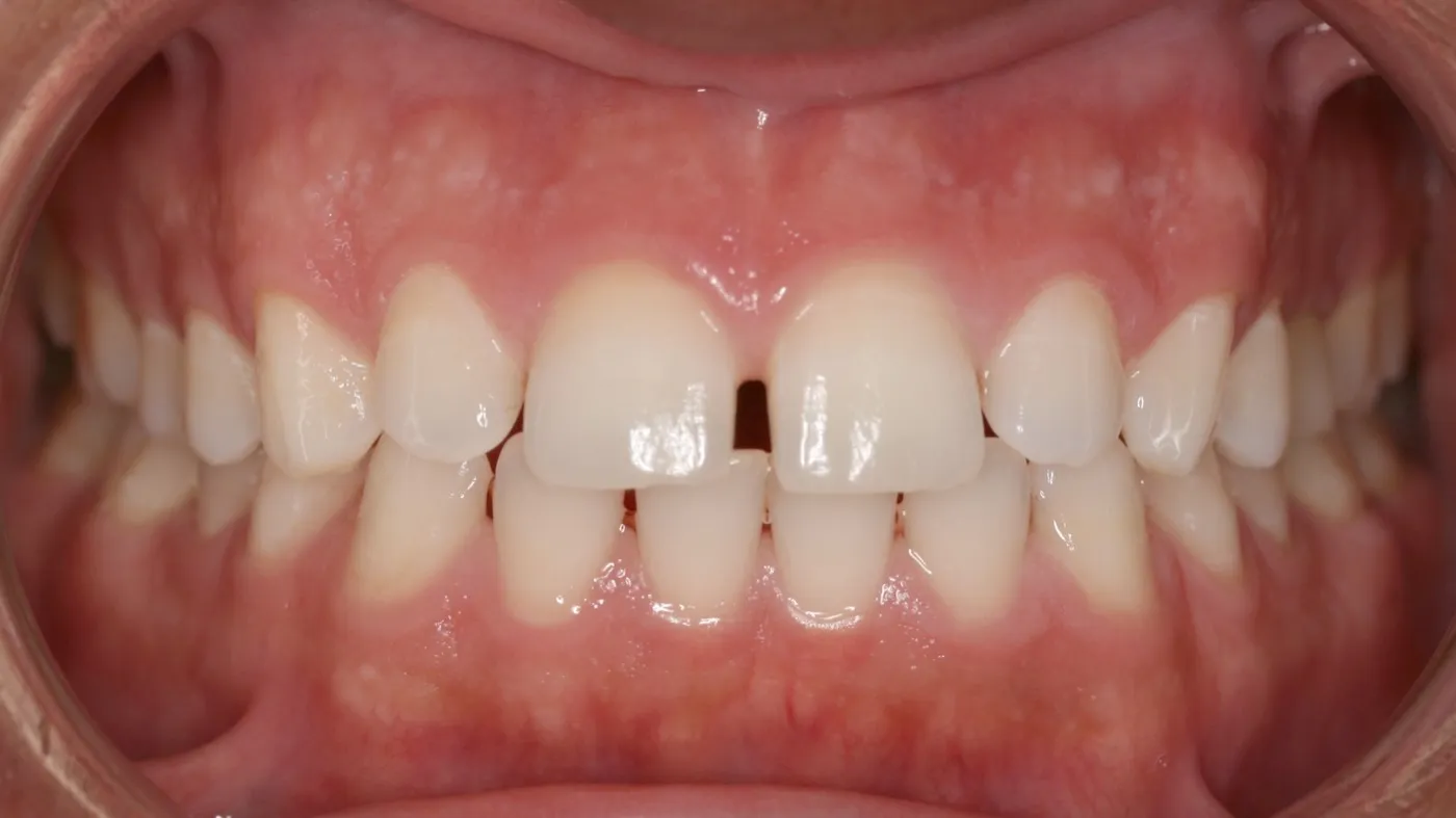 Before treatment: Spacing