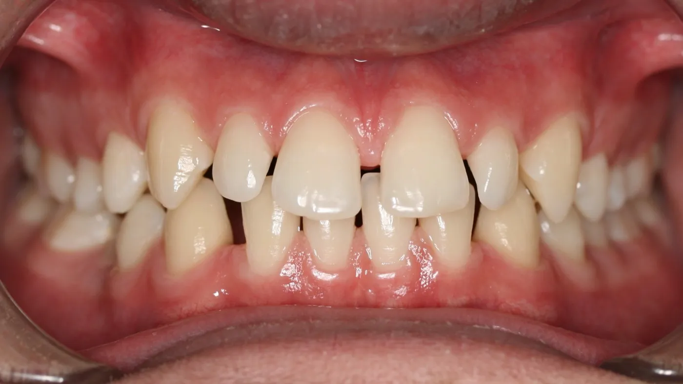 Before treatment: Spacing